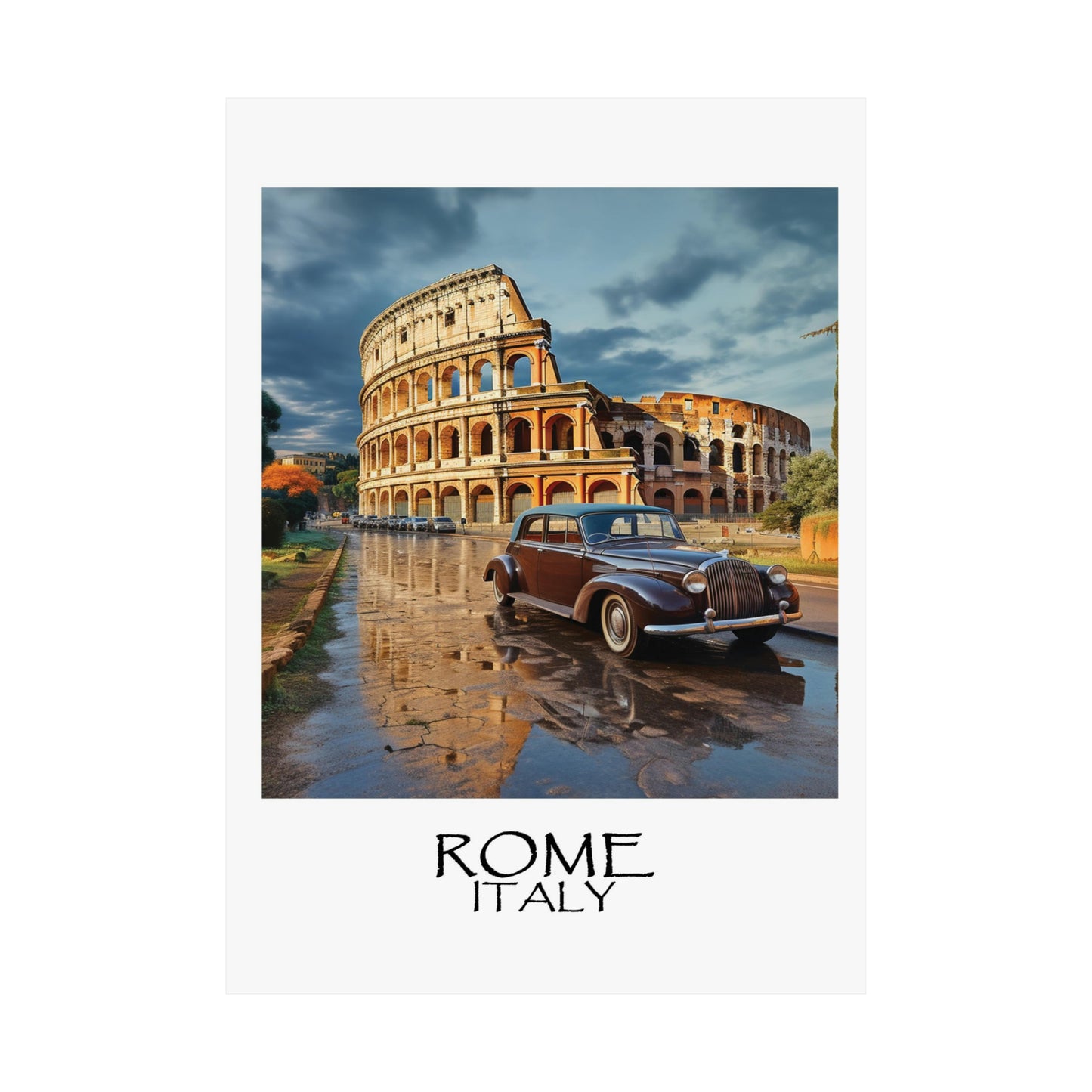 Travel unique poster | Colosseum, Rome, Italy | 1920s Art Deco Wall Art | Retro Wall Art