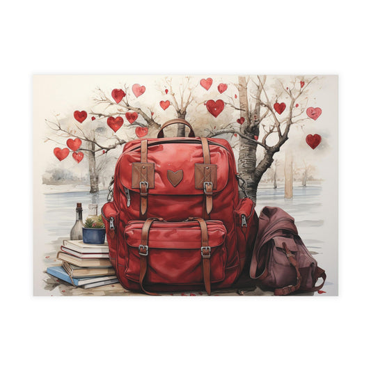 Backpacker's Delight, Valentine's Day cards, Postcard Bundles, be my valentine, gift for her, gift for teacher, gift for coworker, couple