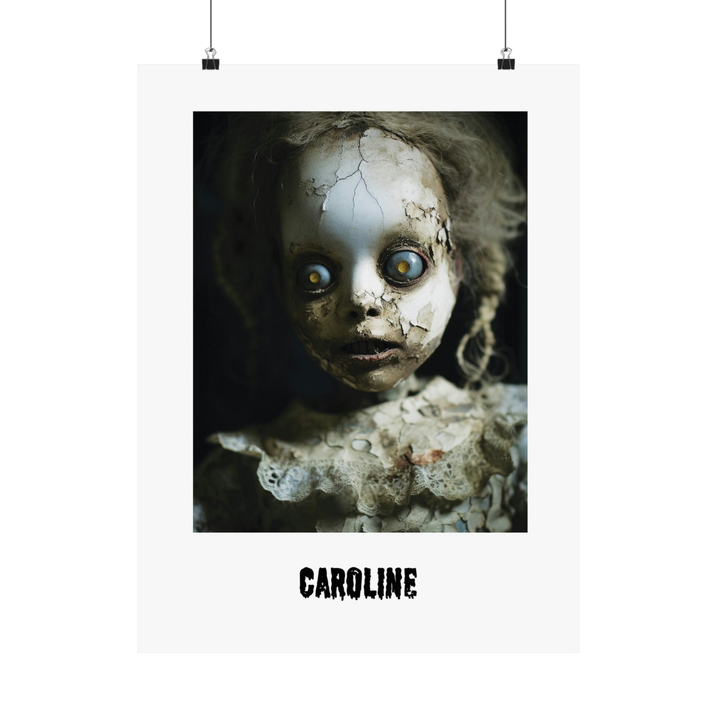 Halloween unique poster | Creepy Doll | Caroline | Halloween Wall Art