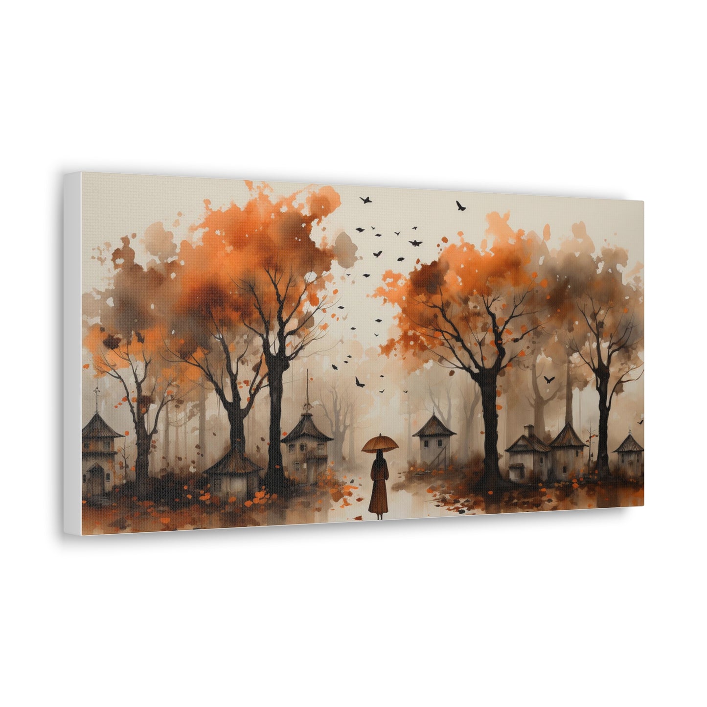 Strength | Autumn Wall Art Canvas | Rustic Fall Print | Watercolor Wall Art | Fall Decor