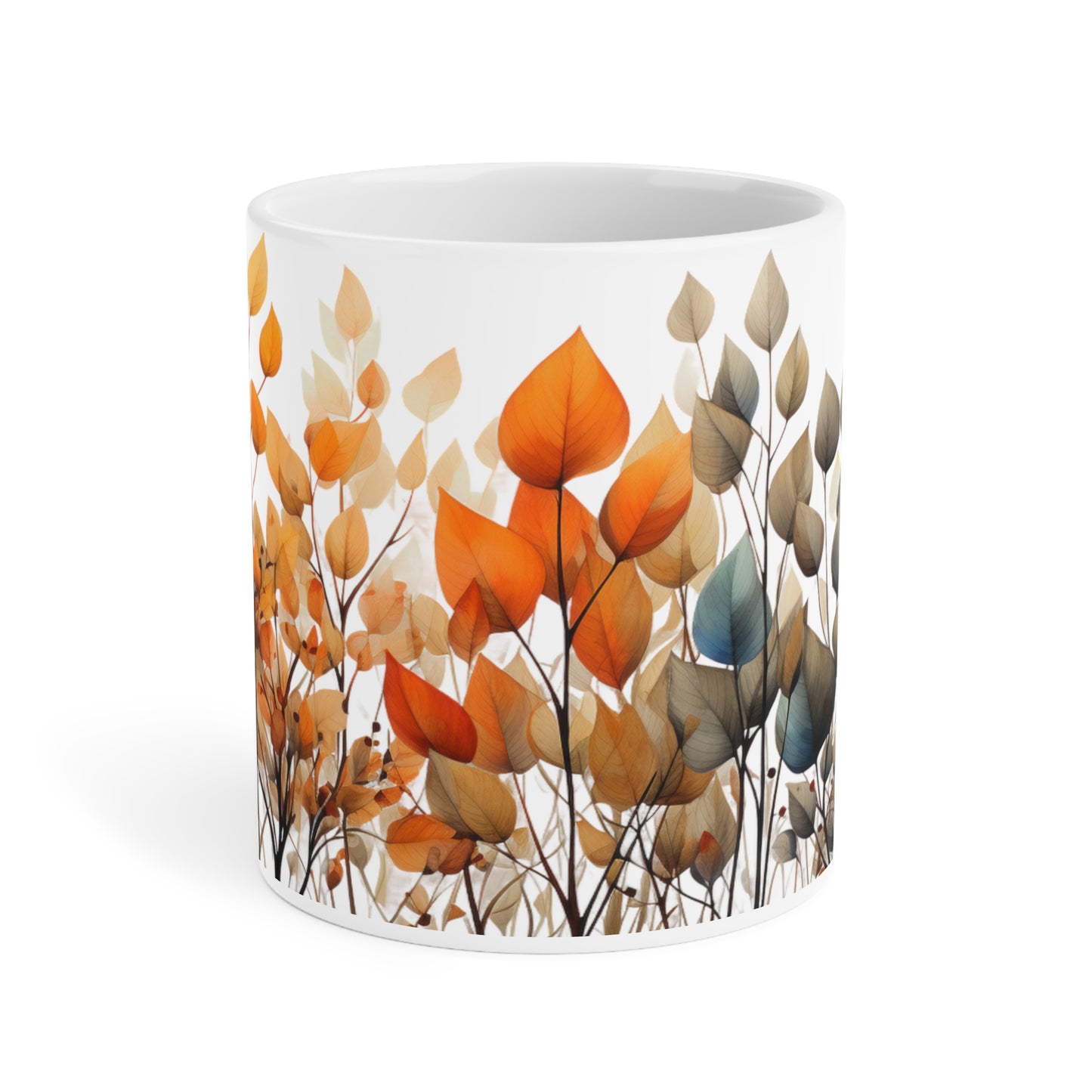 Autumn Leaves | Autumn Fall Coffee Mug | Rustic Fall Mug | Watercolor Fall Mug