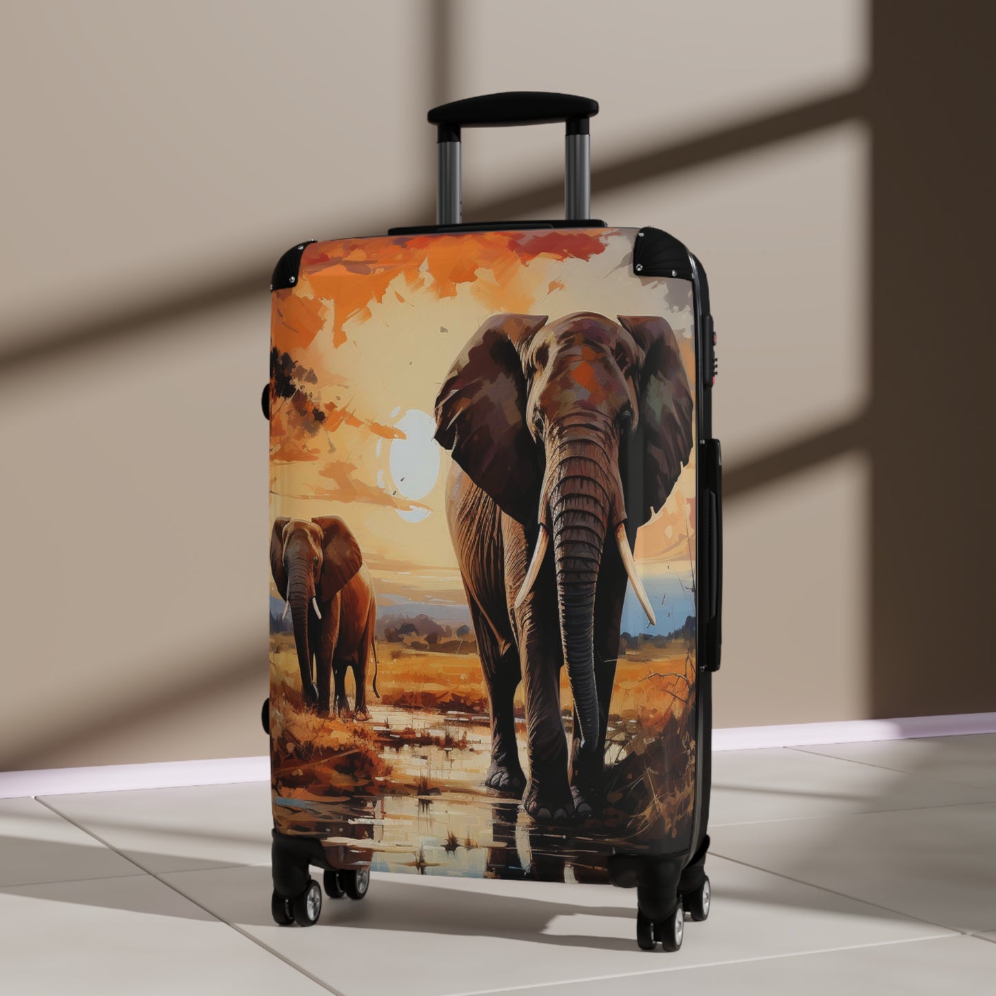 Elephant Elegance Luggage | African Safari Collection | Christmas Vacation | Travel Luggage | Suitcases