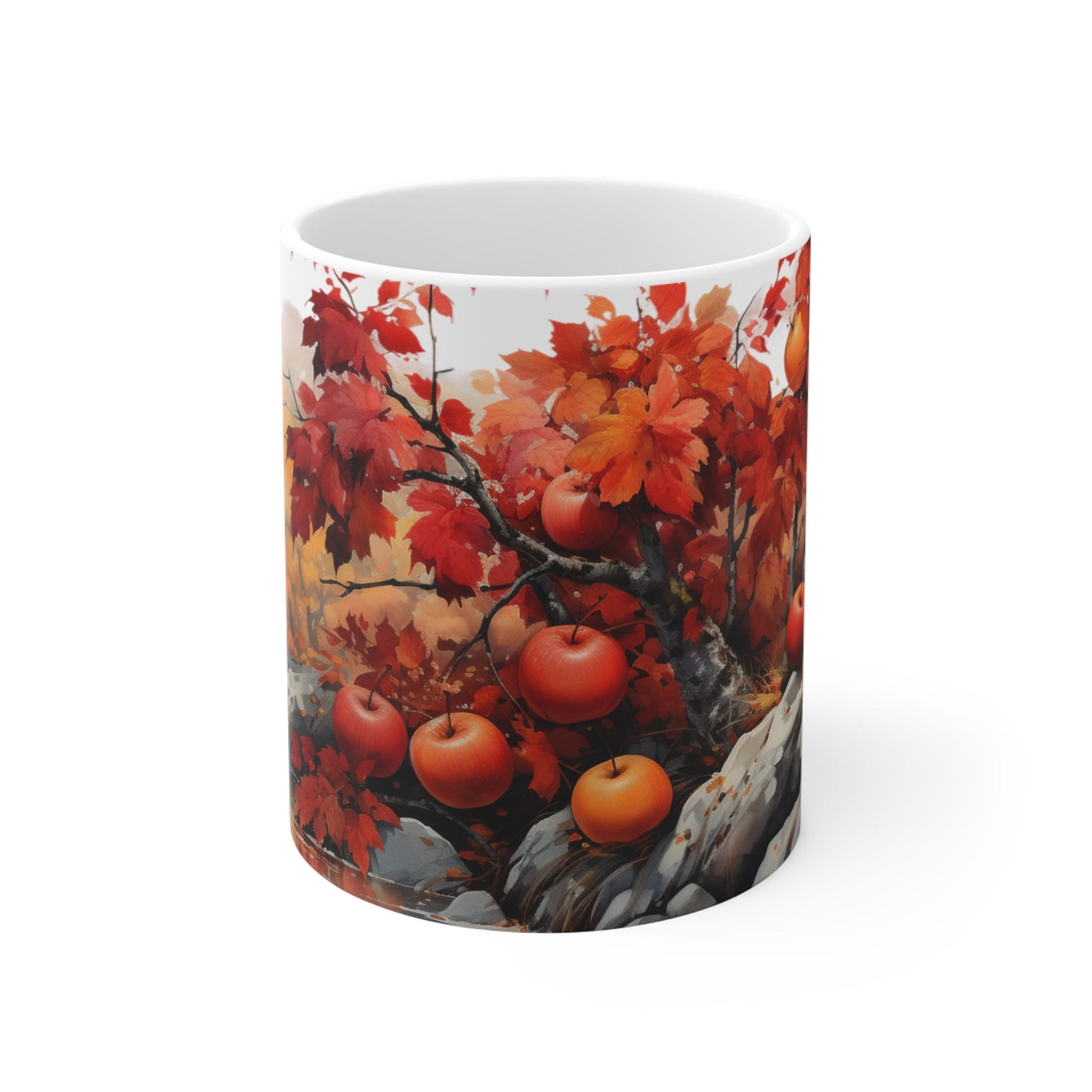 Autumn Apples in the Wild | Autumn Fall Coffee Mug | Rustic Fall Mug | Watercolor Fall Mug