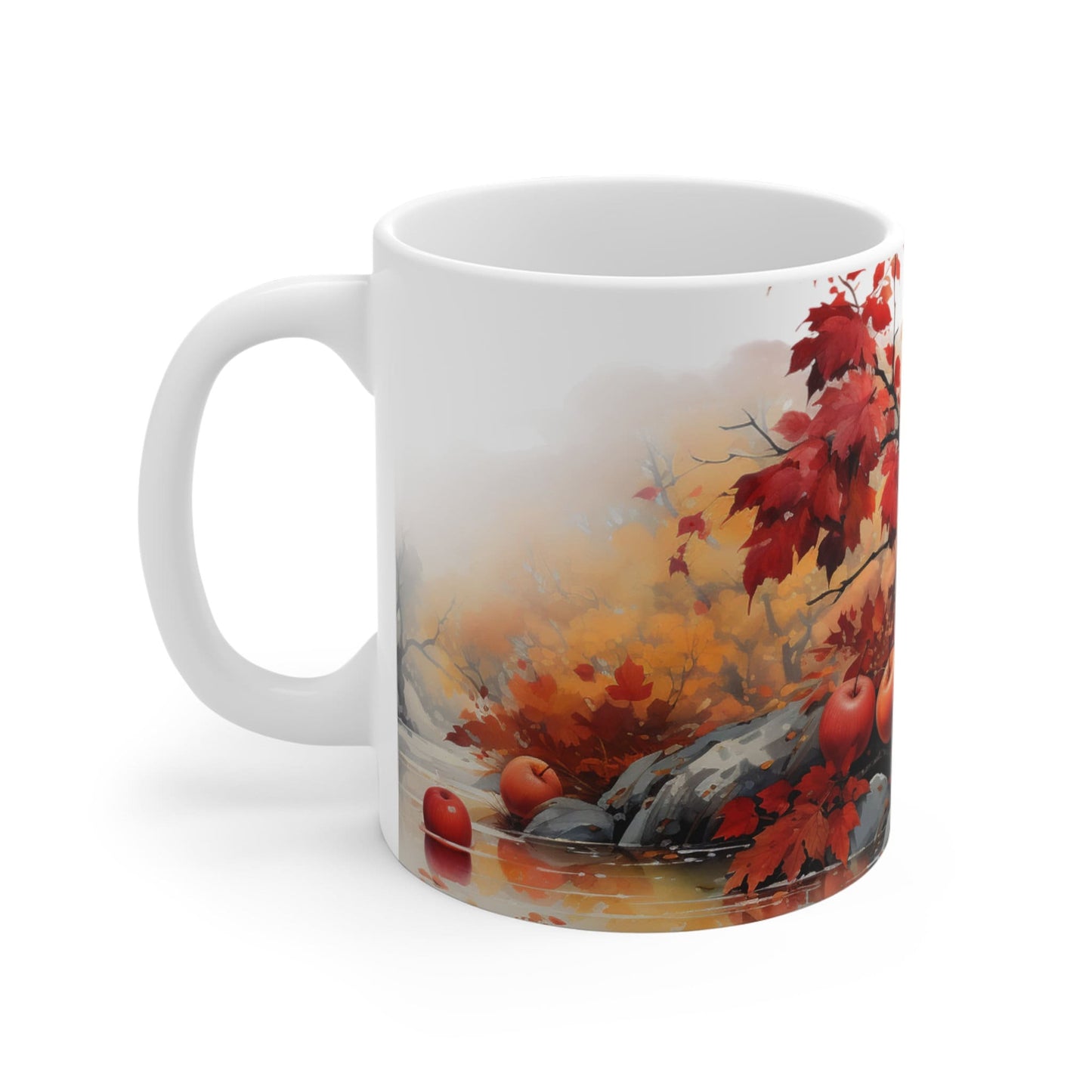 Autumn Apples in the Wild | Autumn Fall Coffee Mug | Rustic Fall Mug | Watercolor Fall Mug