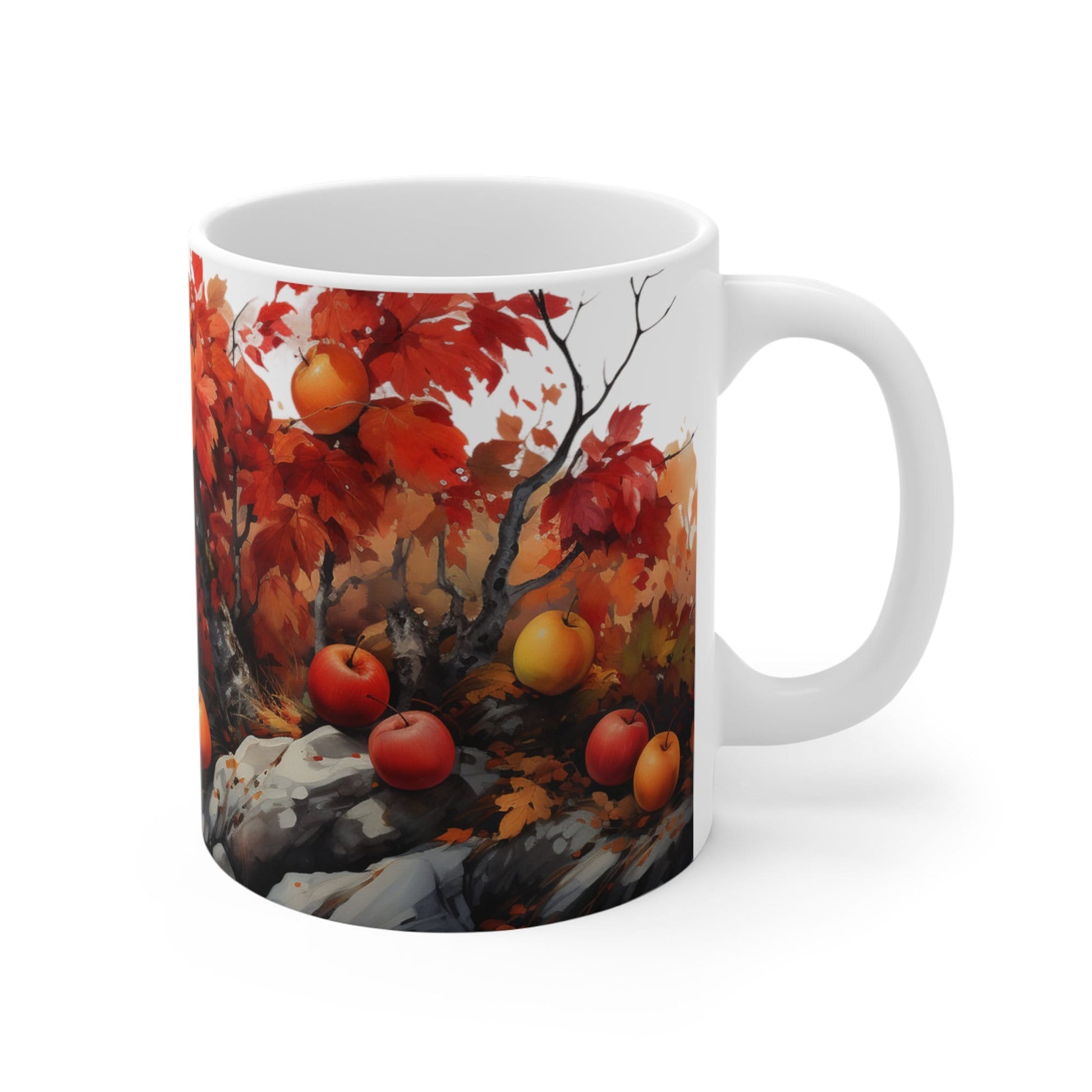 Autumn Apples in the Wild | Autumn Fall Coffee Mug | Rustic Fall Mug | Watercolor Fall Mug