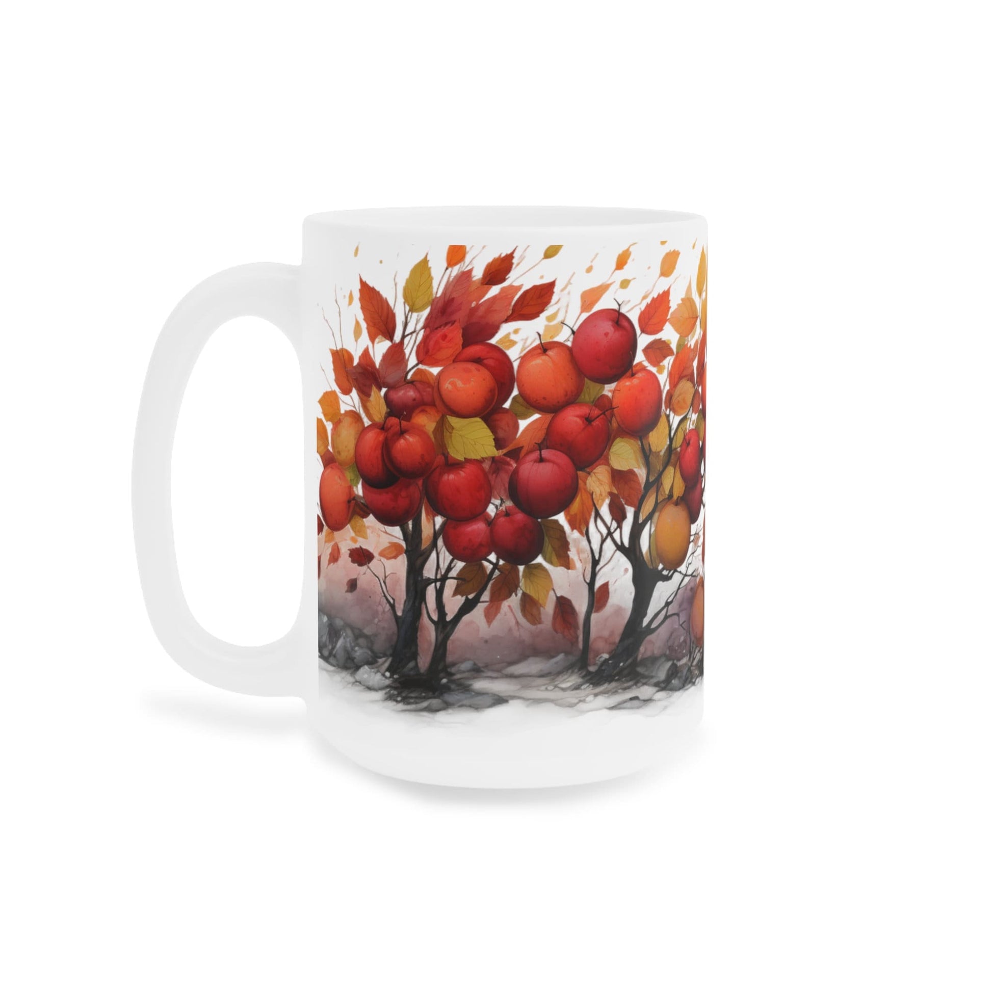 Autumn Apple Trees | Autumn Fall Coffee Mug | Rustic Fall Mug | Watercolor Fall Mug