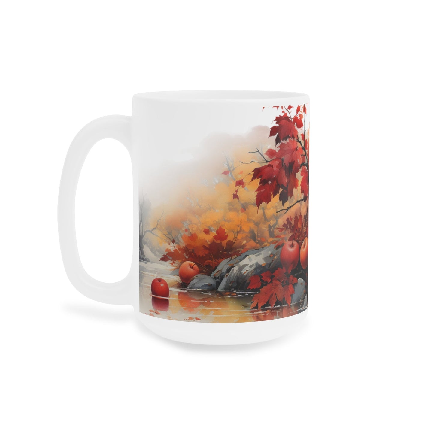 Autumn Apples in the Wild | Autumn Fall Coffee Mug | Rustic Fall Mug | Watercolor Fall Mug