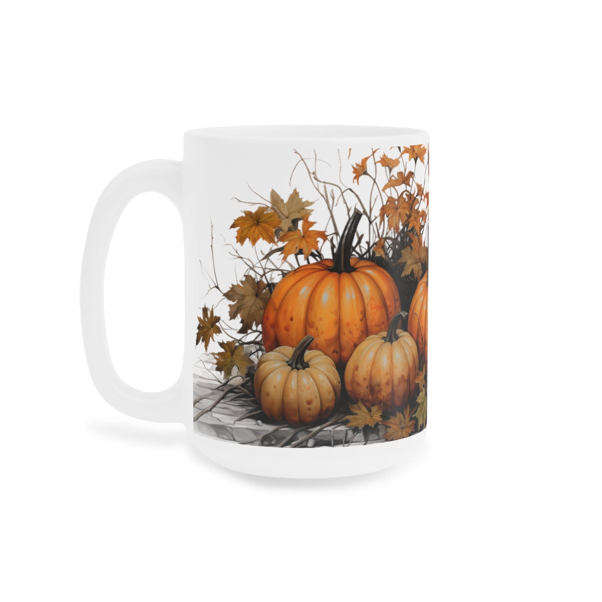 Pumpkin Harvest | Autumn Fall Coffee Mug | Rustic Fall Mug | Watercolor Fall Mug