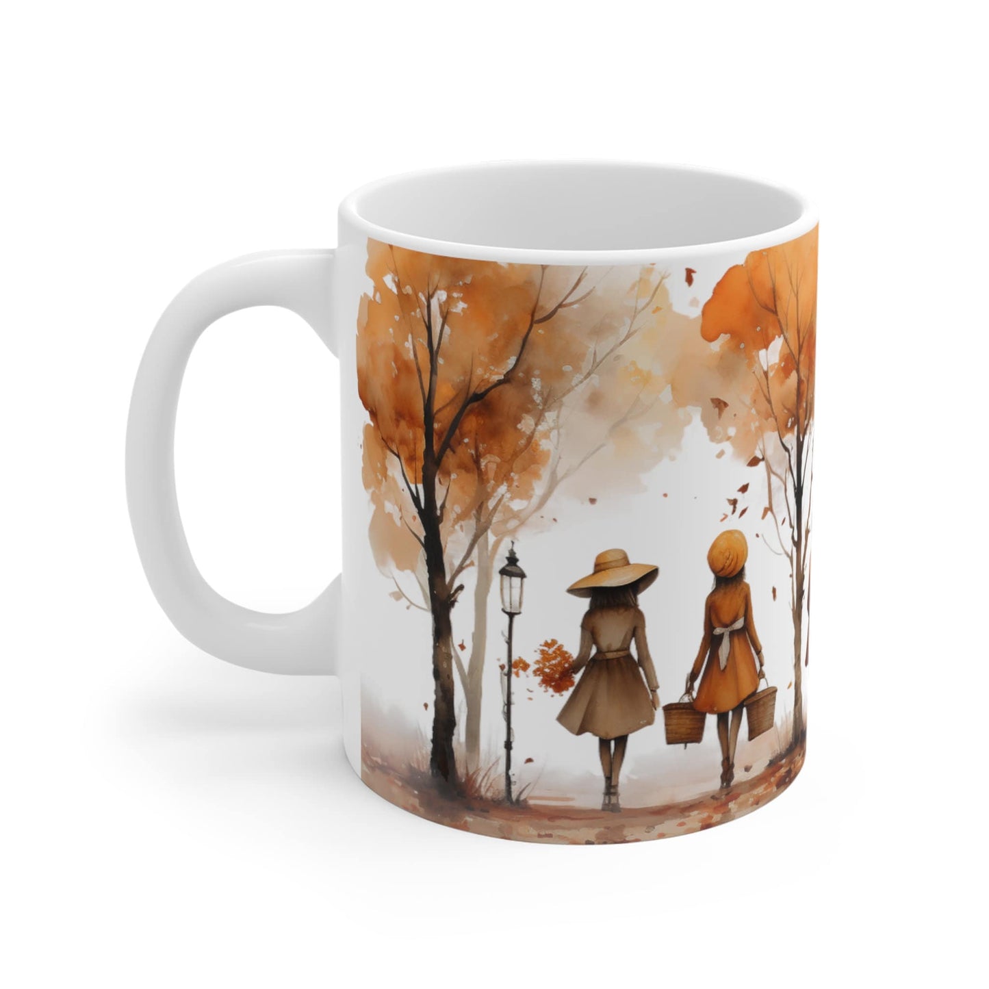 Autumn Ladies | Autumn Fall Coffee Mug | Rustic Fall Mug | Watercolor Fall Mug