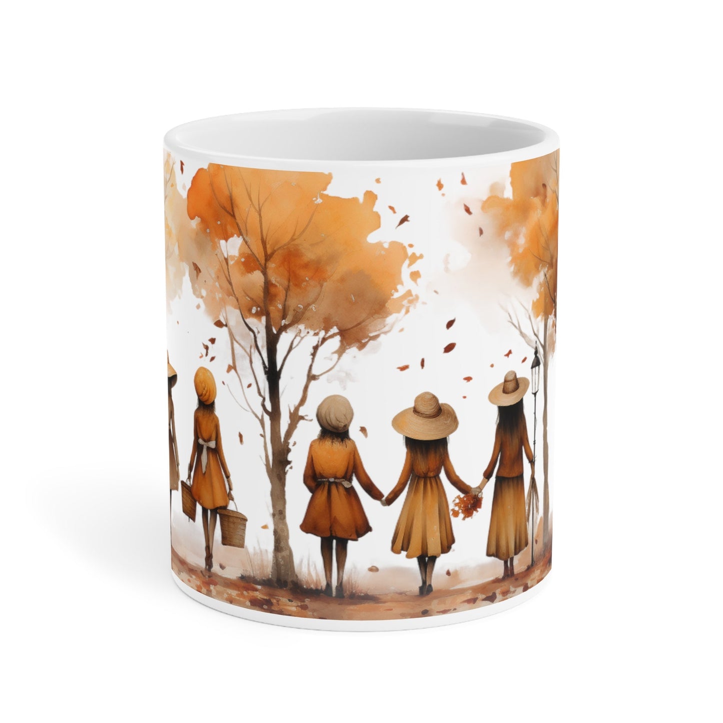 Autumn Ladies | Autumn Fall Coffee Mug | Rustic Fall Mug | Watercolor Fall Mug