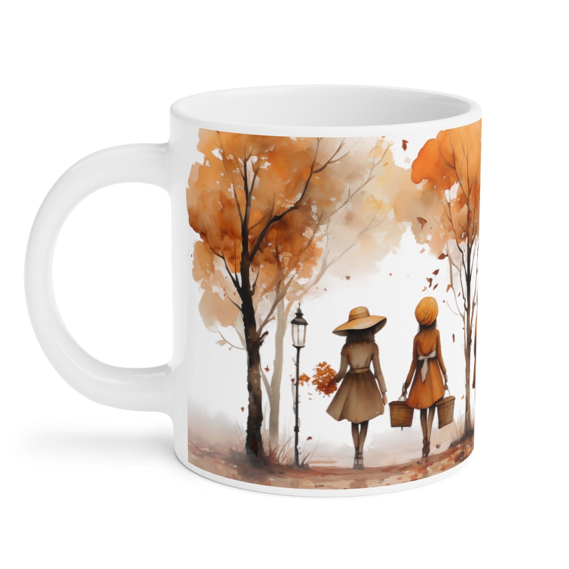 Autumn Ladies | Autumn Fall Coffee Mug | Rustic Fall Mug | Watercolor Fall Mug