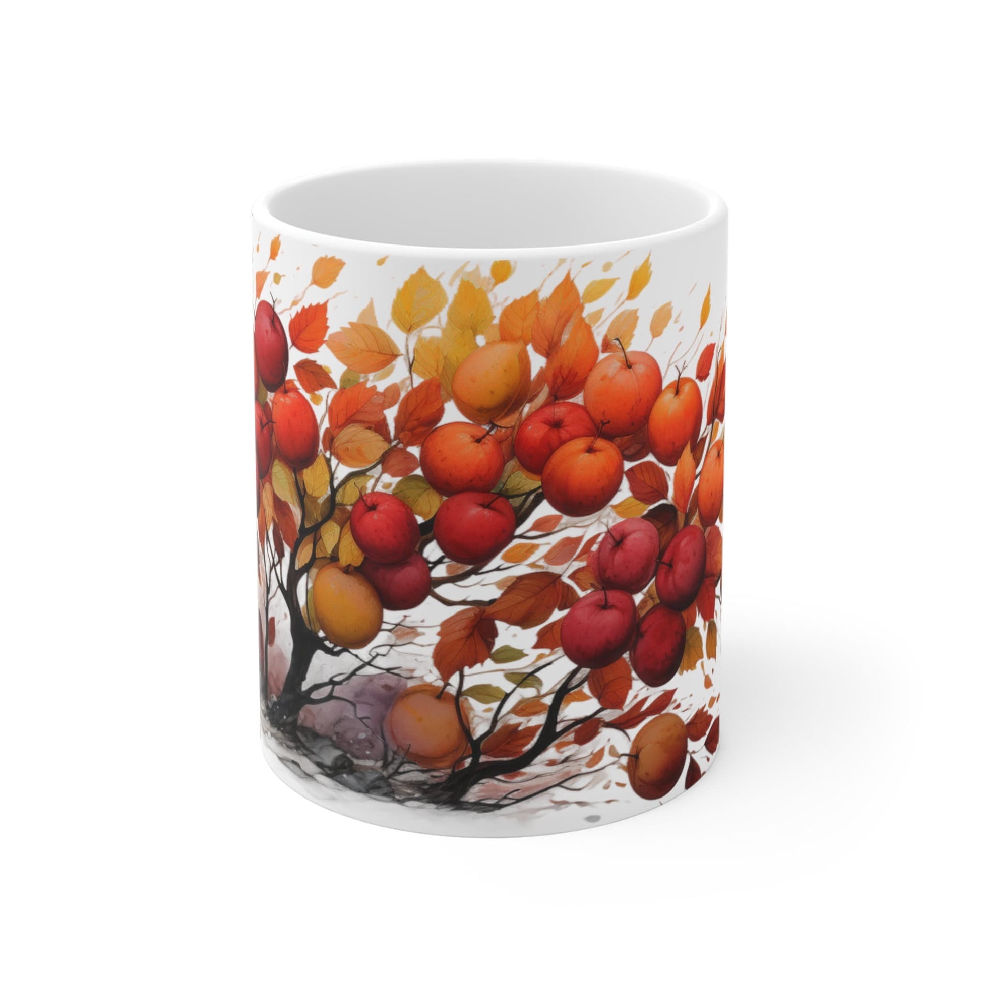 Autumn Apple Trees | Autumn Fall Coffee Mug | Rustic Fall Mug | Watercolor Fall Mug