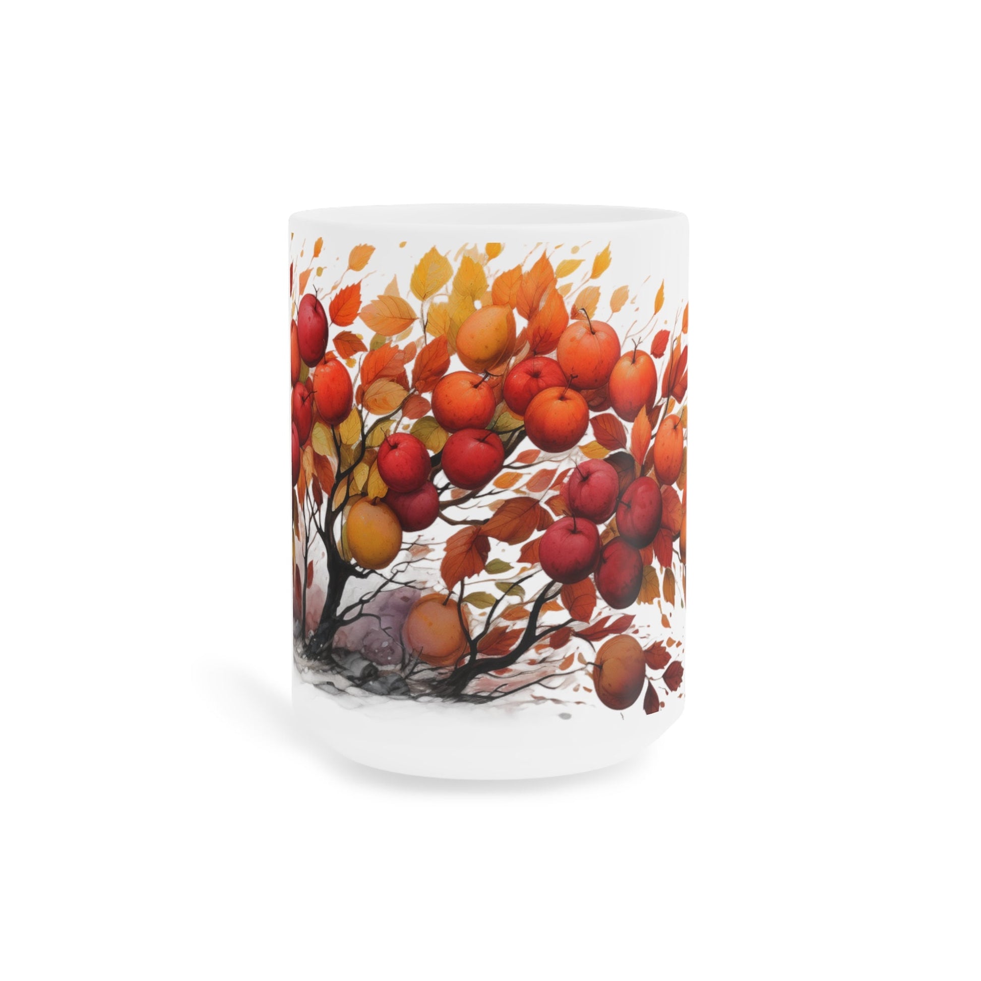 Autumn Apple Trees | Autumn Fall Coffee Mug | Rustic Fall Mug | Watercolor Fall Mug