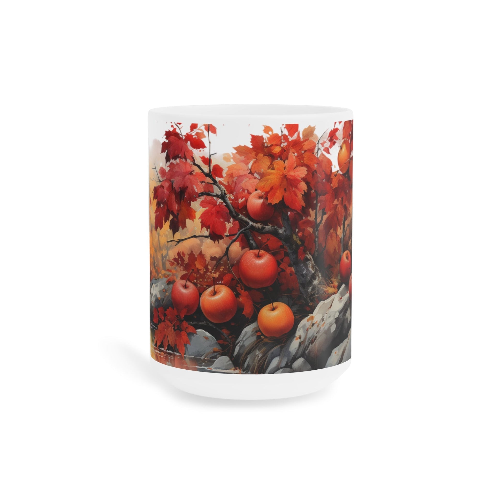 Autumn Apples in the Wild | Autumn Fall Coffee Mug | Rustic Fall Mug | Watercolor Fall Mug