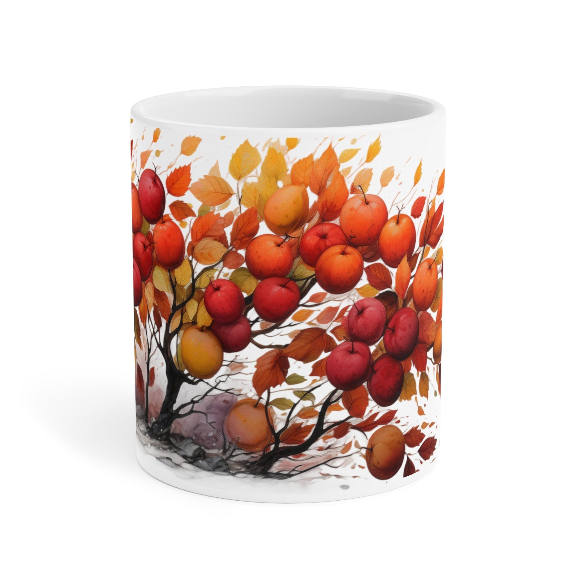 Autumn Apple Trees | Autumn Fall Coffee Mug | Rustic Fall Mug | Watercolor Fall Mug