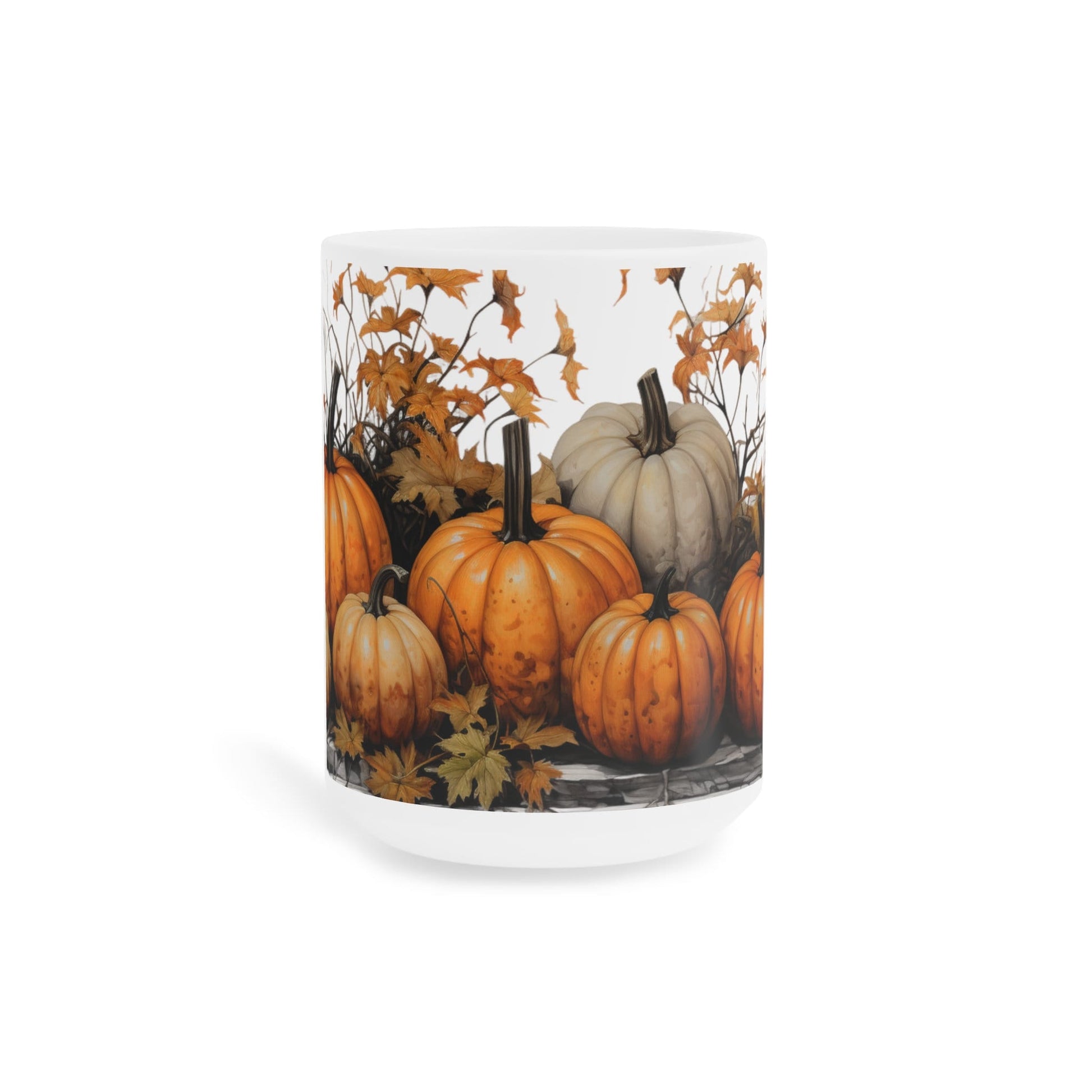 Pumpkin Harvest | Autumn Fall Coffee Mug | Rustic Fall Mug | Watercolor Fall Mug