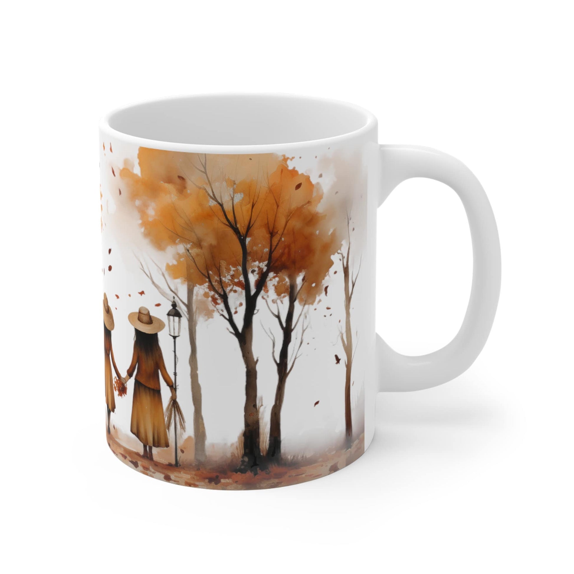 Autumn Ladies | Autumn Fall Coffee Mug | Rustic Fall Mug | Watercolor Fall Mug