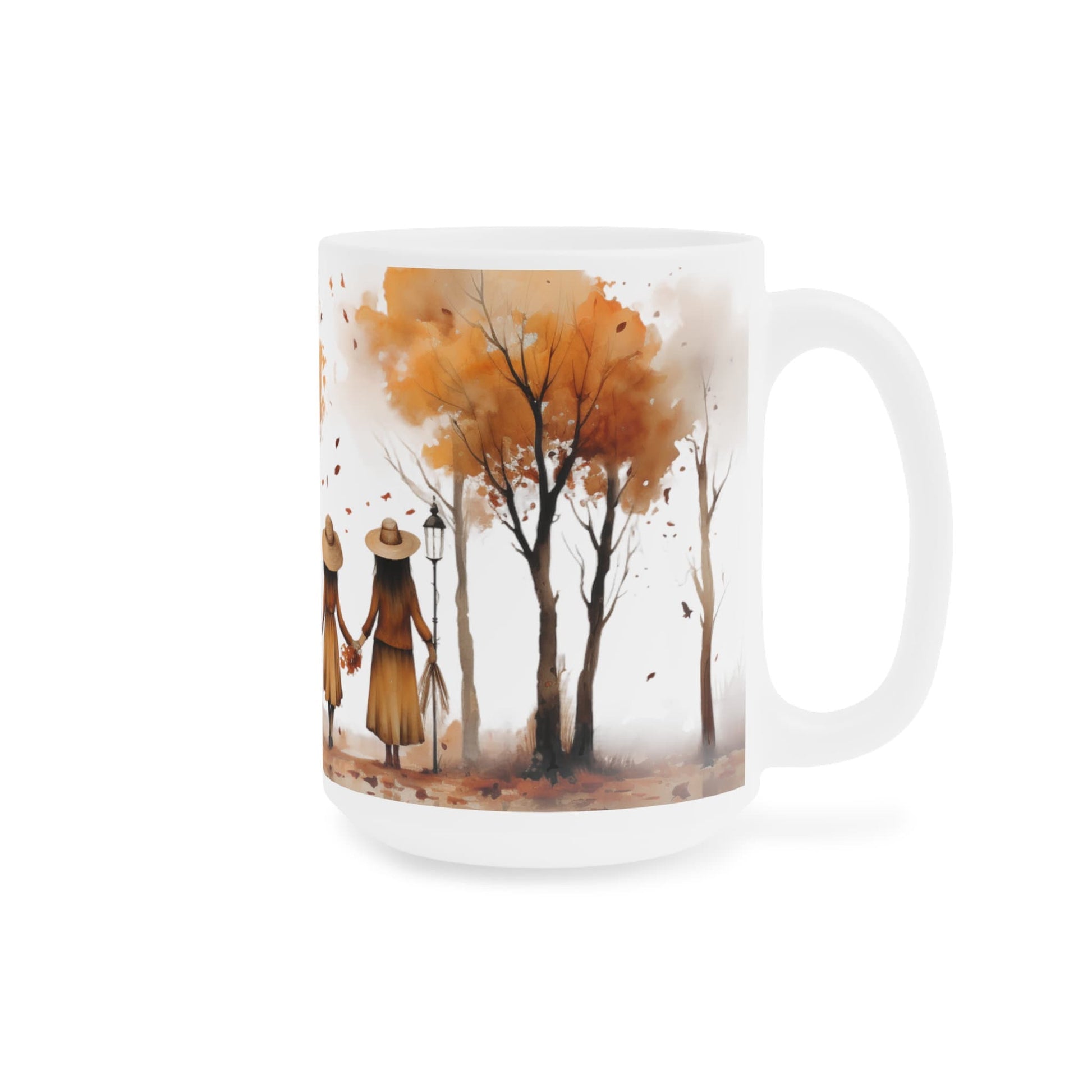 Autumn Ladies | Autumn Fall Coffee Mug | Rustic Fall Mug | Watercolor Fall Mug